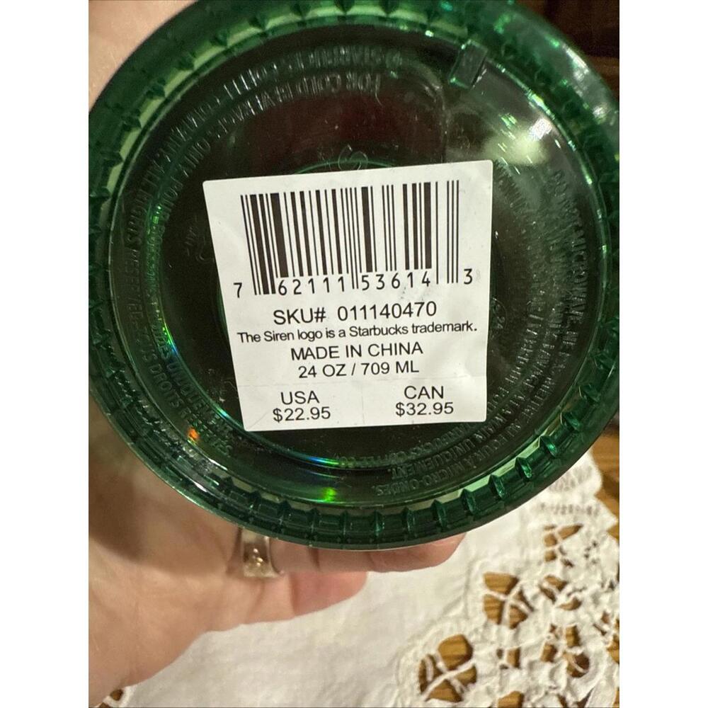 Lot 3 Starbucks Tumblers 24 oz Jeweled Iridescent Blue Orange Green No Straws - Picture 3 of 14